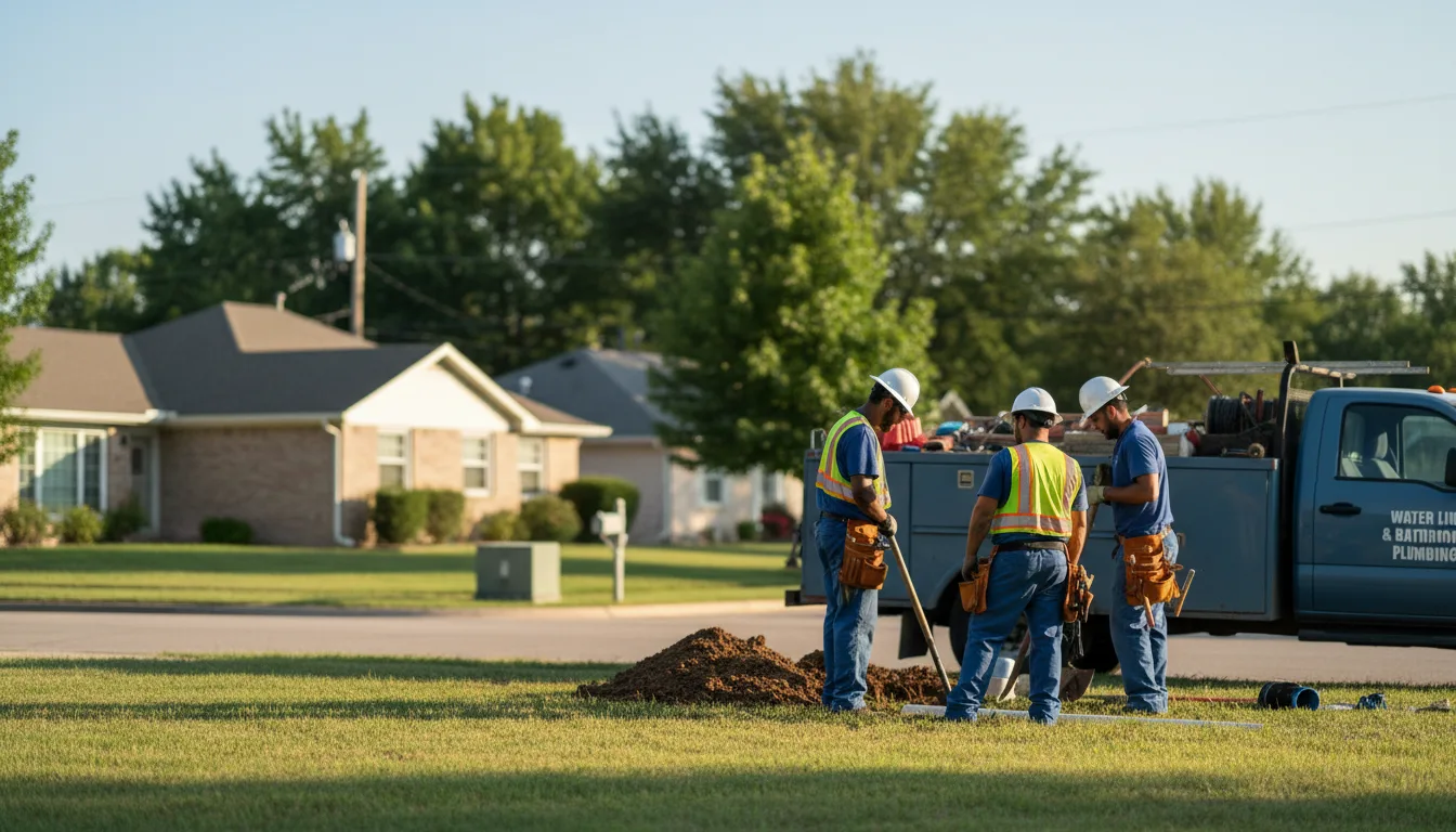 Residential water line and bathroom plumbing service in Palmyra, MI